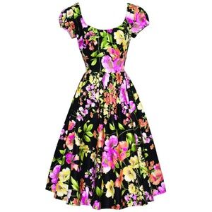 Stop Staring at the Alicia Estrada pinup 50s floral dress RETAIL 250